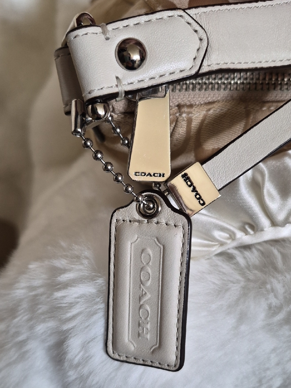 Coach Charlie Signature Canvas Python Embossed Leather Hobo Bag F32081 - Picture 12 of 16